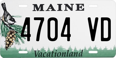 ME license plate 4704VD