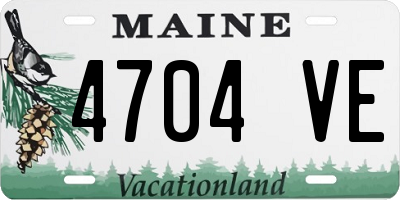 ME license plate 4704VE