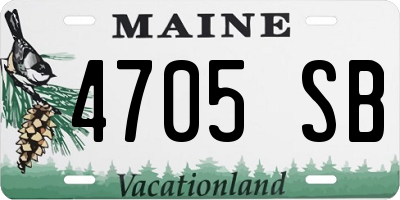 ME license plate 4705SB