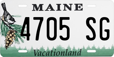 ME license plate 4705SG