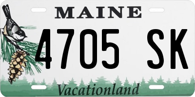 ME license plate 4705SK