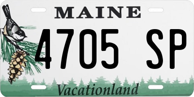 ME license plate 4705SP