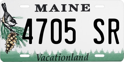 ME license plate 4705SR