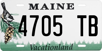 ME license plate 4705TB