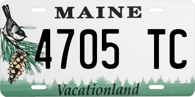 ME license plate 4705TC