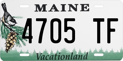 ME license plate 4705TF