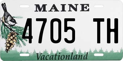 ME license plate 4705TH