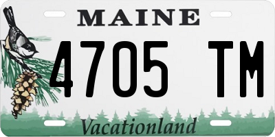 ME license plate 4705TM