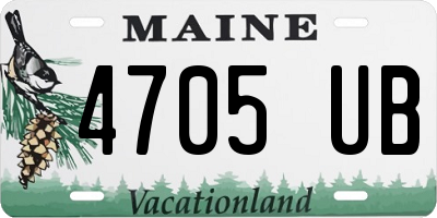 ME license plate 4705UB
