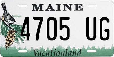 ME license plate 4705UG