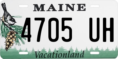 ME license plate 4705UH