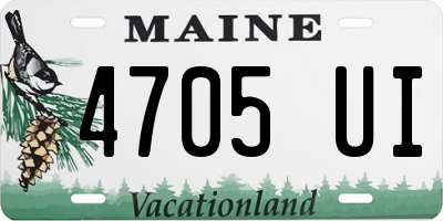 ME license plate 4705UI
