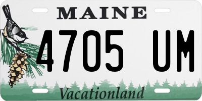 ME license plate 4705UM