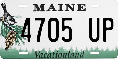 ME license plate 4705UP