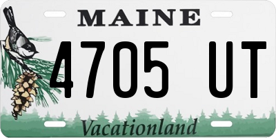 ME license plate 4705UT