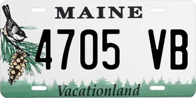 ME license plate 4705VB