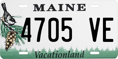 ME license plate 4705VE