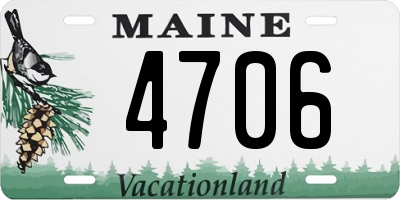 ME license plate 4706
