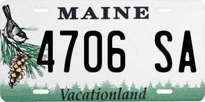 ME license plate 4706SA