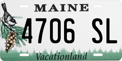 ME license plate 4706SL