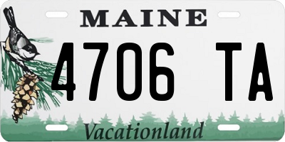 ME license plate 4706TA