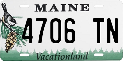 ME license plate 4706TN