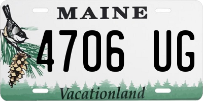 ME license plate 4706UG