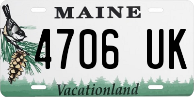 ME license plate 4706UK
