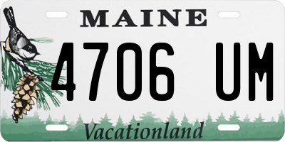 ME license plate 4706UM