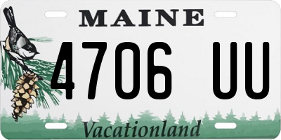 ME license plate 4706UU