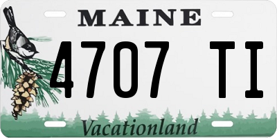 ME license plate 4707TI