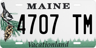 ME license plate 4707TM