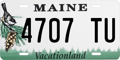 ME license plate 4707TU