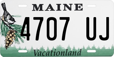 ME license plate 4707UJ