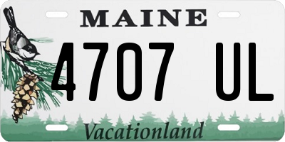 ME license plate 4707UL