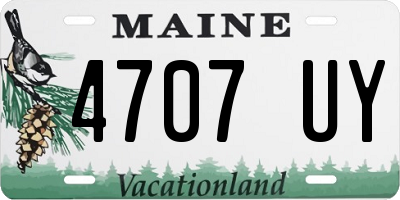 ME license plate 4707UY