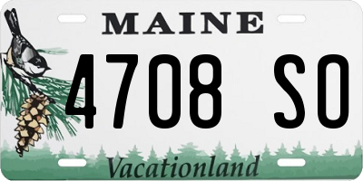 ME license plate 4708SO