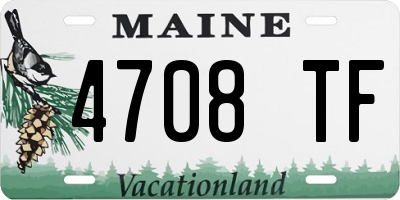 ME license plate 4708TF
