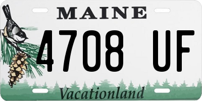 ME license plate 4708UF