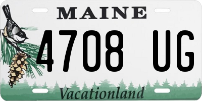 ME license plate 4708UG