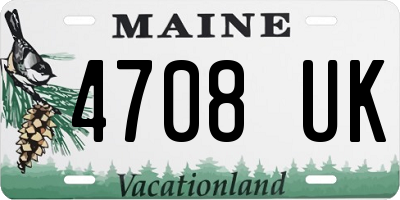 ME license plate 4708UK