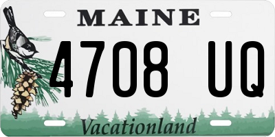 ME license plate 4708UQ