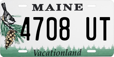 ME license plate 4708UT