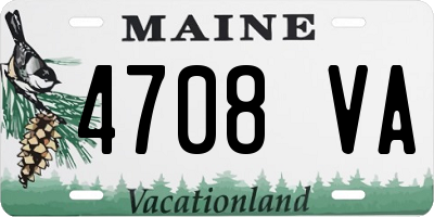 ME license plate 4708VA
