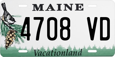 ME license plate 4708VD