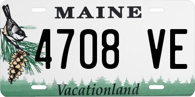 ME license plate 4708VE