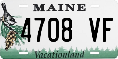 ME license plate 4708VF
