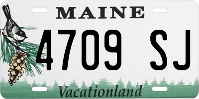 ME license plate 4709SJ