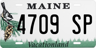 ME license plate 4709SP