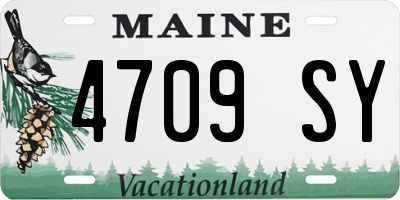 ME license plate 4709SY